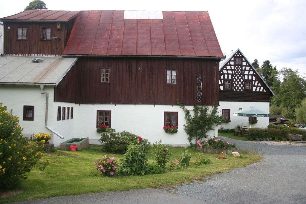 Pension Untere Rauner Muehle Bad Brambach Exterior foto
