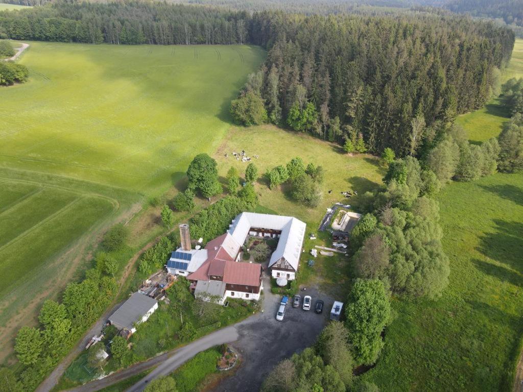 Pension Untere Rauner Muehle Bad Brambach Exterior foto