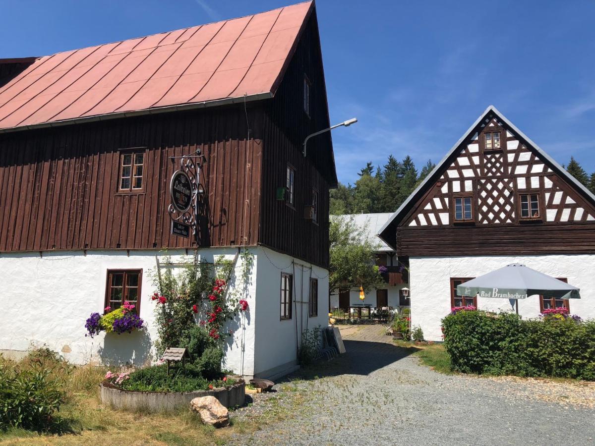 Pension Untere Rauner Muehle Bad Brambach Exterior foto