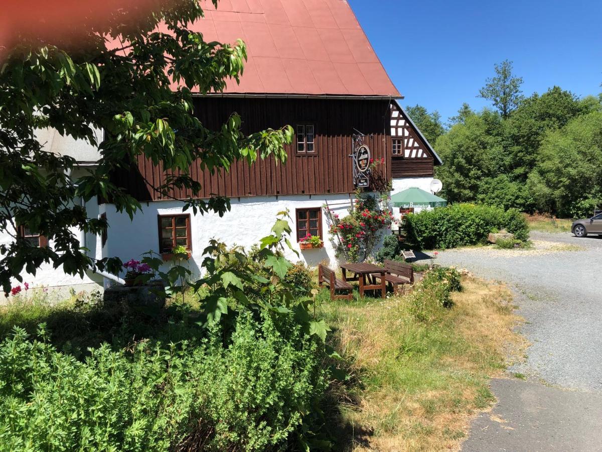 Pension Untere Rauner Muehle Bad Brambach Exterior foto